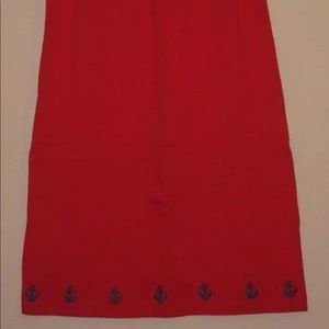 Quacker Factory maxi skirt nautical 1x